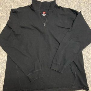 Hanes X-temp quarter zip jacket black XL